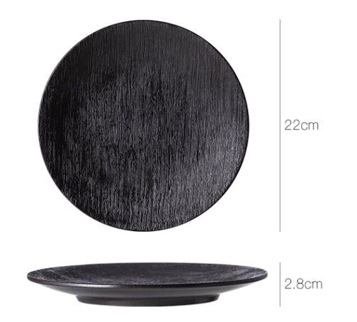 Bonn Flat Plate Nordic Ceramic Round Plate Household Dish - Grand Goldman