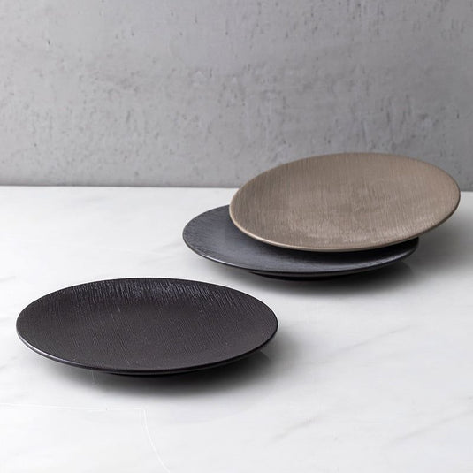 Bonn Flat Plate Nordic Ceramic Round Plate Household Dish - Grand Goldman
