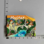 Bosnia and Herzegovina Fridge Magnets Sarajevo Mostar Neretva River BIH Tourist Souvenir Refrigerator Magnets Collection Gifts - Grand Goldman