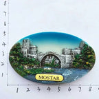 Bosnia and Herzegovina Fridge Magnets Sarajevo Mostar Neretva River BIH Tourist Souvenir Refrigerator Magnets Collection Gifts - Grand Goldman