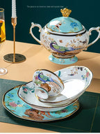 Bowl and Plate Set for Home Chinese Bone Porcelain Tableware Set Jingdezhen Ceramic Relocation High Quality Dinnerware Set - Grand Goldman