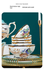 Bowl and Plate Set for Home Chinese Bone Porcelain Tableware Set Jingdezhen Ceramic Relocation High Quality Dinnerware Set - Grand Goldman