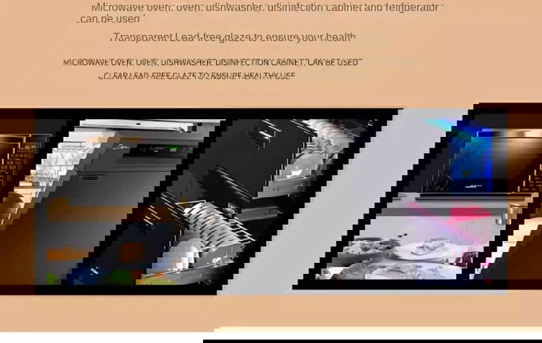 Bowl and Plate Set for Home Chinese Bone Porcelain Tableware Set Jingdezhen Ceramic Relocation High Quality Dinnerware Set - Grand Goldman