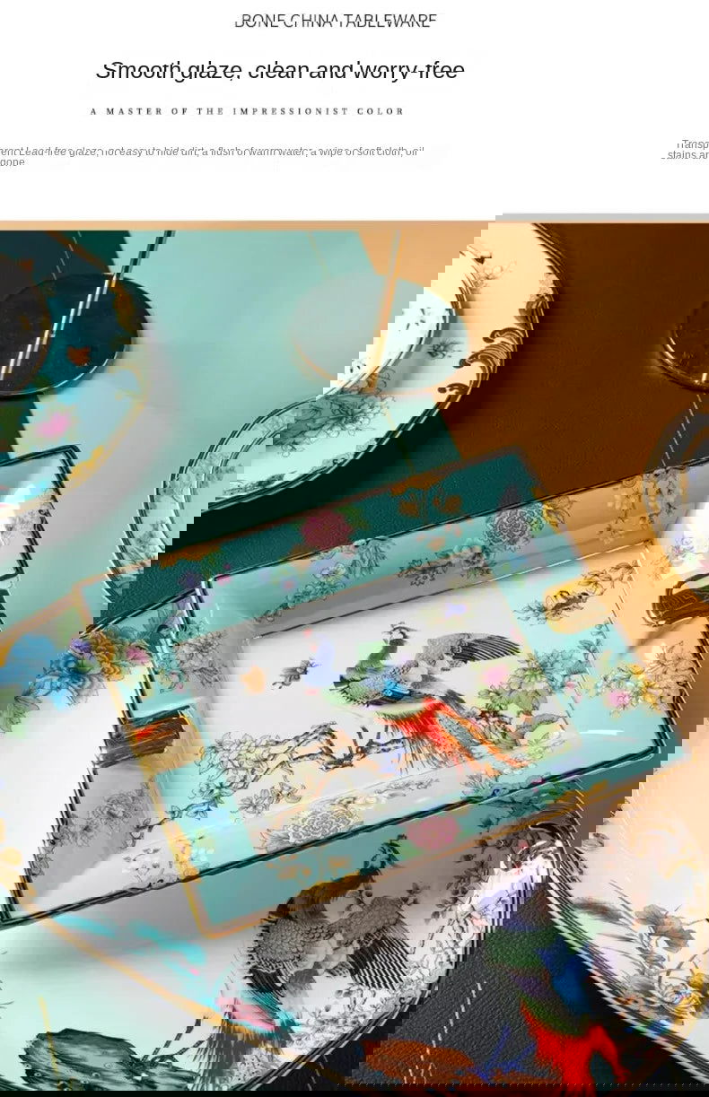 Bowl and Plate Set for Home Chinese Bone Porcelain Tableware Set Jingdezhen Ceramic Relocation High Quality Dinnerware Set - Grand Goldman