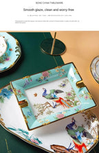 Bowl and Plate Set for Home Chinese Bone Porcelain Tableware Set Jingdezhen Ceramic Relocation High Quality Dinnerware Set - Grand Goldman