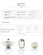 Bowl and Plate Set for Home Chinese Bone Porcelain Tableware Set Jingdezhen Ceramic Relocation High Quality Dinnerware Set - Grand Goldman