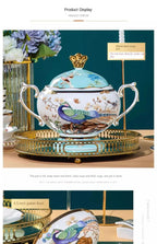 Bowl and Plate Set for Home Chinese Bone Porcelain Tableware Set Jingdezhen Ceramic Relocation High Quality Dinnerware Set - Grand Goldman