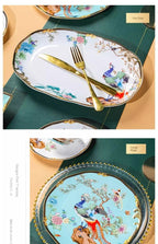 Bowl and Plate Set for Home Chinese Bone Porcelain Tableware Set Jingdezhen Ceramic Relocation High Quality Dinnerware Set - Grand Goldman