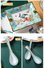 Bowl and Plate Set for Home Chinese Bone Porcelain Tableware Set Jingdezhen Ceramic Relocation High Quality Dinnerware Set - Grand Goldman