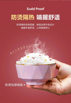 Bowl and dish set, ceramic tableware, powder gold, light luxury, hand-painted diamond bowl - Grand Goldman