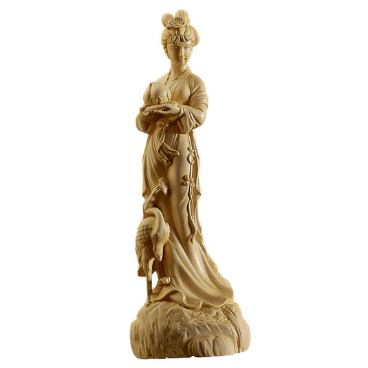 Boxwood Beauty Wood Carving Ornaments Home - Grand Goldman