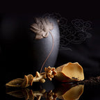 Boxwood Carving Crafts Chinese Zen Tea Sculpted Artisanal Wooden Spoon - Grand Goldman