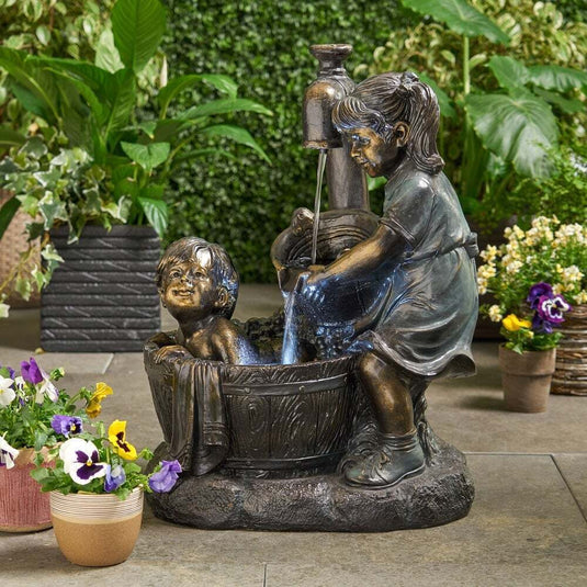 Boy & Girl Garden Statue Boy & Girl Garden Statue - Grand Goldman