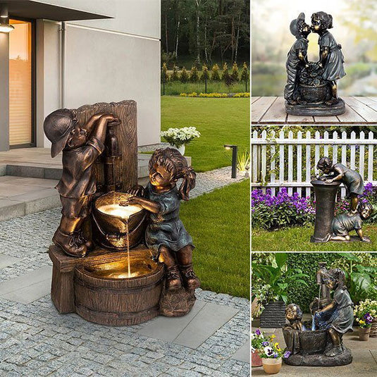 Boy & Girl Garden Statue Boy & Girl Garden Statue - Grand Goldman