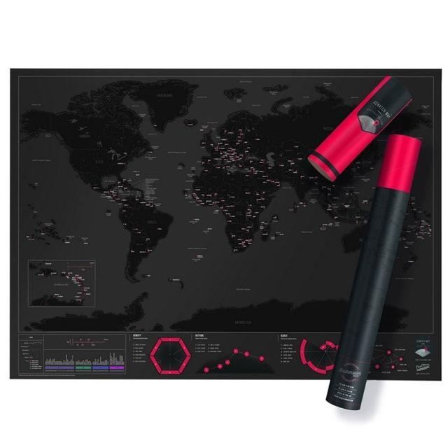 Brand new scratch world map with travel notes - Grand Goldman