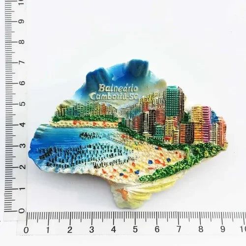 Brazil Fridge Magnets Stickers Balneario Brasil Rio De 3d Resin Magnetic Refrigerator Stickers Home DecorationTravel Gift Crafts - Grand Goldman