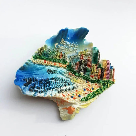 Brazil Fridge Magnets Stickers Balneario Brasil Rio De 3d Resin Magnetic Refrigerator Stickers Home DecorationTravel Gift Crafts - Grand Goldman