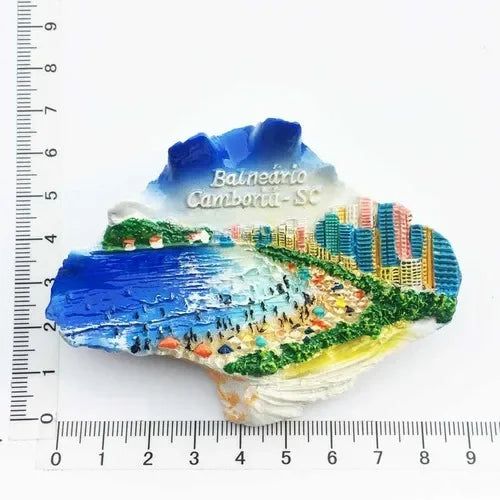 Brazil Fridge Magnets Stickers Balneario Brasil Rio De 3d Resin Magnetic Refrigerator Stickers Home DecorationTravel Gift Crafts - Grand Goldman