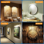 Bridika Picture Light Battery Operated, Picture Light for Wall with Remote, 3 Color Modes and Dimmable Classic Art Lights for Paintings, Gallery, Dartboard, Bedroom, Bathroom with Timer Gold 1 - Grand Goldman