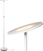Brightech Sky LED Torchiere Super Bright Floor Lamp - Contemporary, High Lumen Light for Living Rooms & Offices - Dimmable, Indoor Pole Uplight for Bedroom Reading - Black - Grand Goldman