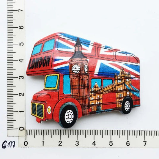 British Fridge Magnets London Bus  Big Ben Manchester Windsor Oxford Bear England Magnetic Fridge Stickers Collection Gifts - Grand Goldman