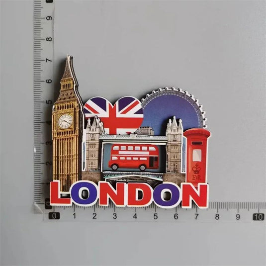 British Fridge Magnets London Bus  Big Ben Manchester Windsor Oxford Bear England Magnetic Fridge Stickers Collection Gifts - Grand Goldman