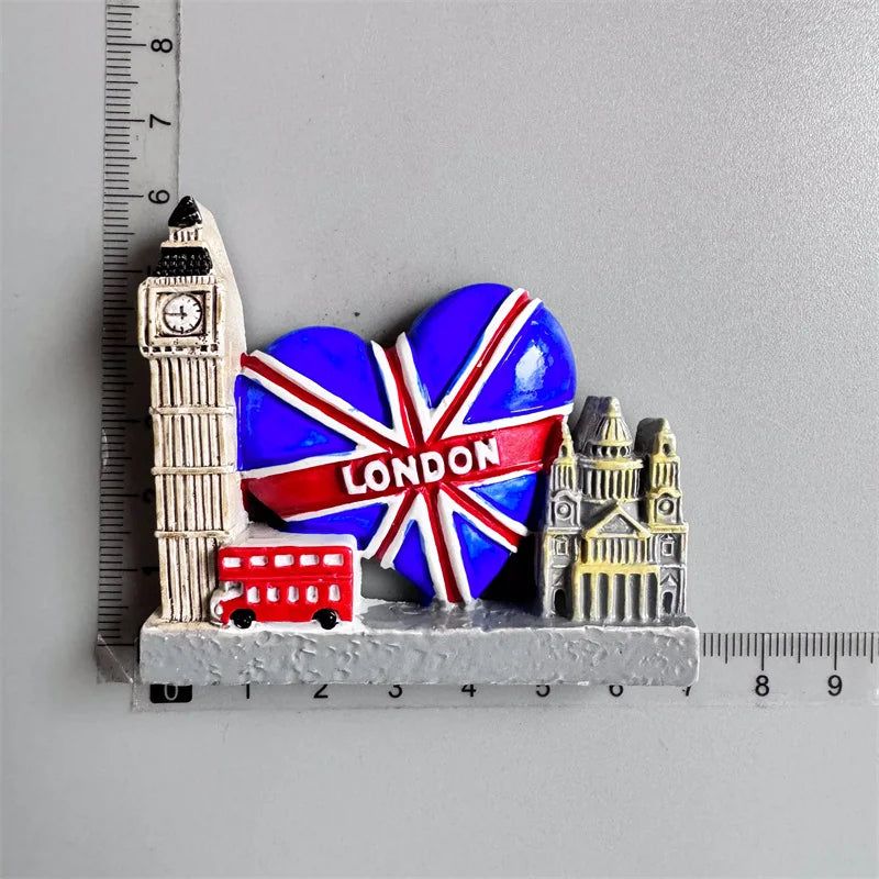 British Fridge Magnets London Bus  Big Ben Manchester Windsor Oxford Bear England Magnetic Fridge Stickers Collection Gifts - Grand Goldman