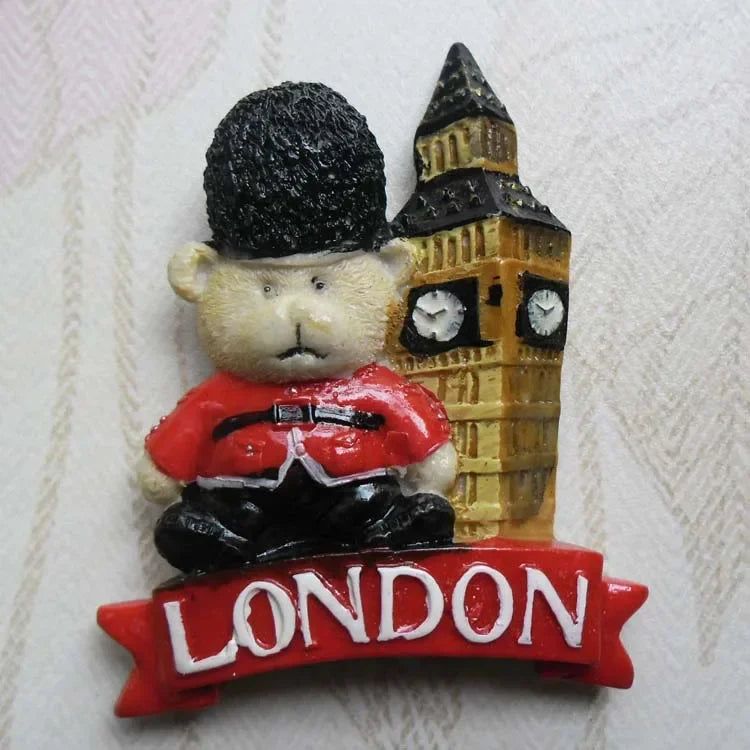 British Fridge Magnets  London Bus Big Ben Parliament Scotland England Travel Souvenirs Refrigerator Stickers Home Decoration - Grand Goldman