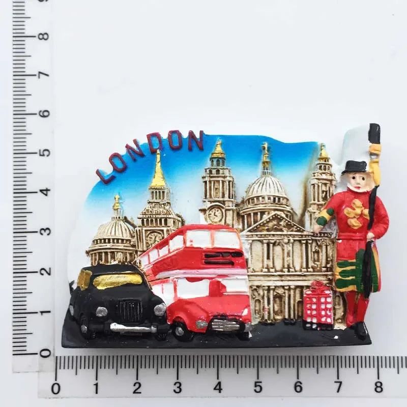British Fridge Magnets  London Bus Big Ben Parliament Scotland England Travel Souvenirs Refrigerator Stickers Home Decoration - Grand Goldman