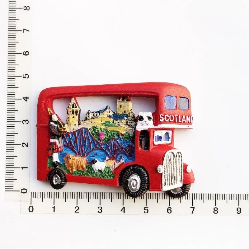 British London Big Ben Tourism Memorial England Scotland bus Fridge Stickers Manchester Windsor Fridge Magnet Collection Gifts - Grand Goldman