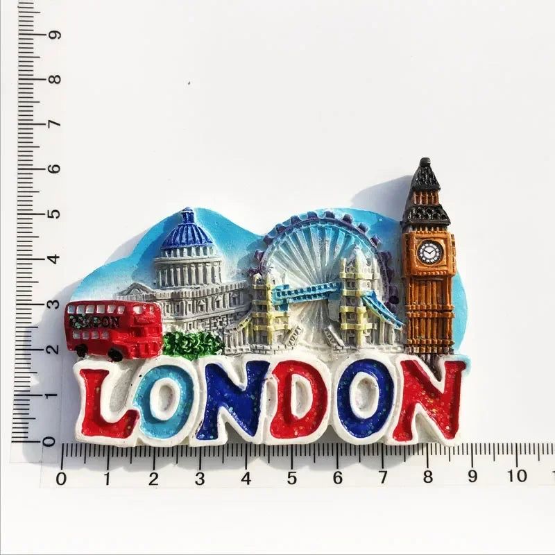 British London Big Ben Tourism Memorial England Scotland bus Fridge Stickers Manchester Windsor Fridge Magnet Collection Gifts - Grand Goldman