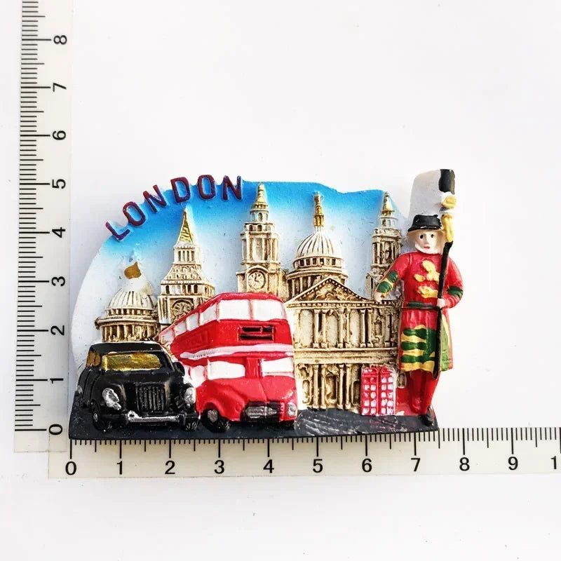 British London Big Ben Tourism Memorial England Scotland bus Fridge Stickers Manchester Windsor Fridge Magnet Collection Gifts - Grand Goldman