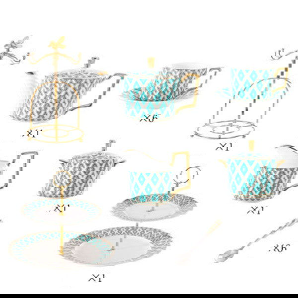 British Afternoon Tea Set Bone China Household - Grand Goldman