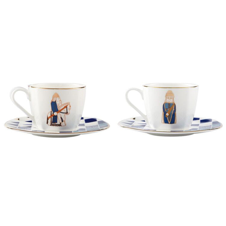 British Museum Joint Phnom Penh Bone China Coffee Cup And Saucer Set - Grand Goldman