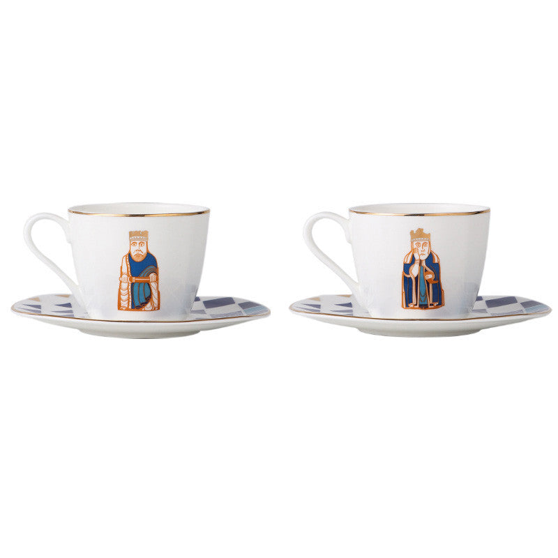 British Museum Joint Phnom Penh Bone China Coffee Cup And Saucer Set - Grand Goldman