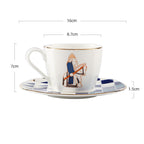 British Museum Joint Phnom Penh Bone China Coffee Cup And Saucer Set - Grand Goldman