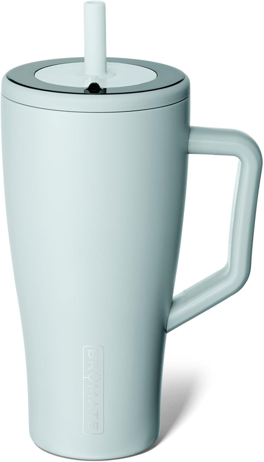 BrüMate Era 40 oz Tumbler with Handle and Straw | 100% Leakproof Insulated Tumbler with Lid and Straw | Made of Stainless Steel | Cup Holder Friendly Base | 40oz (Mocha) - Grand Goldman