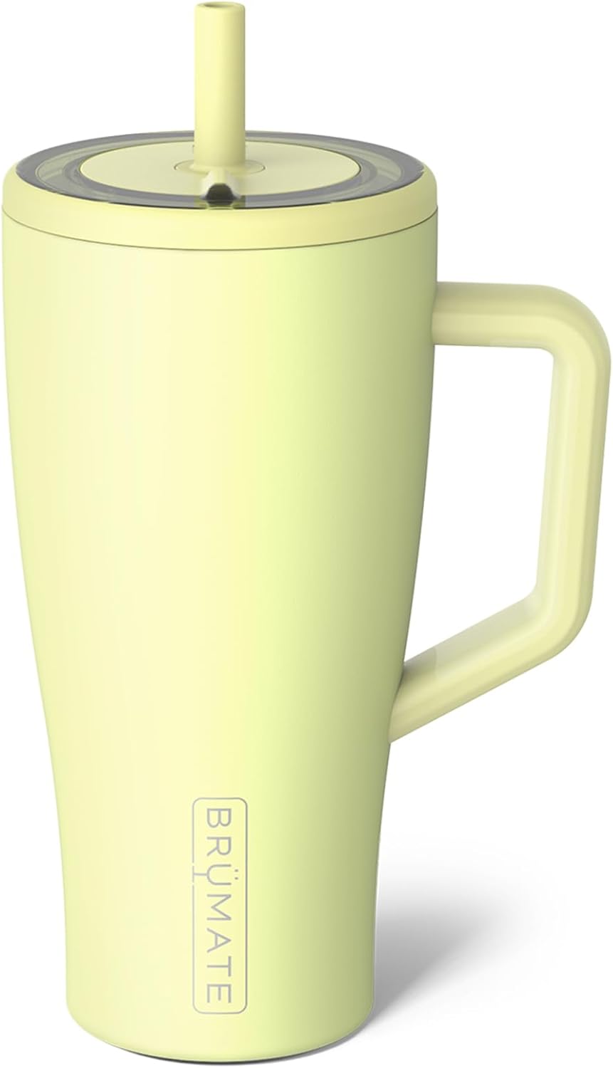 BrüMate Era 40 oz Tumbler with Handle and Straw | 100% Leakproof Insulated Tumbler with Lid and Straw | Made of Stainless Steel | Cup Holder Friendly Base | 40oz (Mocha) - Grand Goldman