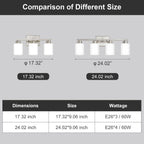 Brushed Nickel Bathroom Light Fixtures, 3-Light Modern Vanity Light Over Mirror, Wall Sconces with Milky White Frosted Glass Shades, E26 Socket (Bulbs Not Included) - Grand Goldman