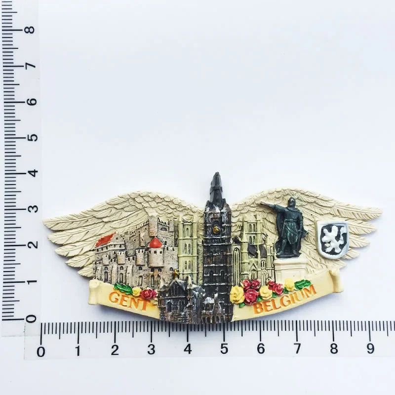 Brussels Belgium Fridge Magnets Sarajevo Hawaii Paris Finland Bosnia Mostar Italy Qatar Scotland Tourist Souvenir stickers Decor - Grand Goldman