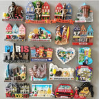 Brussels Belgium Fridge Magnets Sarajevo Hawaii Paris Finland Bosnia Mostar Italy Qatar Scotland Tourist Souvenir stickers Decor - Grand Goldman