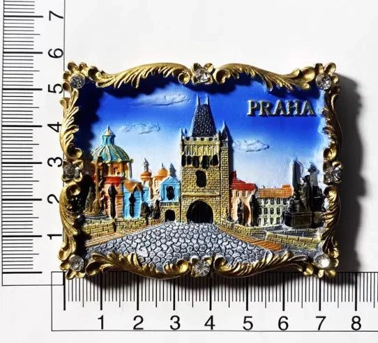 Brussels Belgium Fridge Magnets Sarajevo Hawaii Paris Finland Bosnia Mostar Italy Qatar Scotland Tourist Souvenir stickers Decor - Grand Goldman