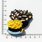 Brussels Belgium Fridge Magnets Sarajevo Hawaii Paris Finland Bosnia Mostar Italy Qatar Scotland Tourist Souvenir stickers Decor - Grand Goldman