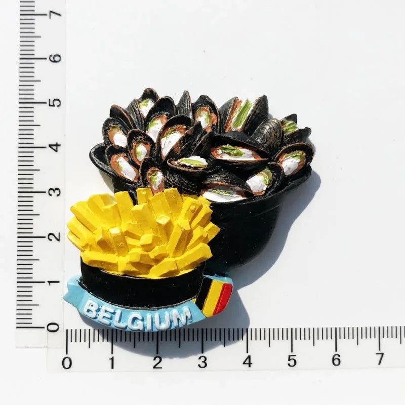 Brussels Belgium Fridge Magnets Sarajevo Hawaii Paris Finland Bosnia Mostar Italy Qatar Scotland Tourist Souvenir stickers Decor - Grand Goldman