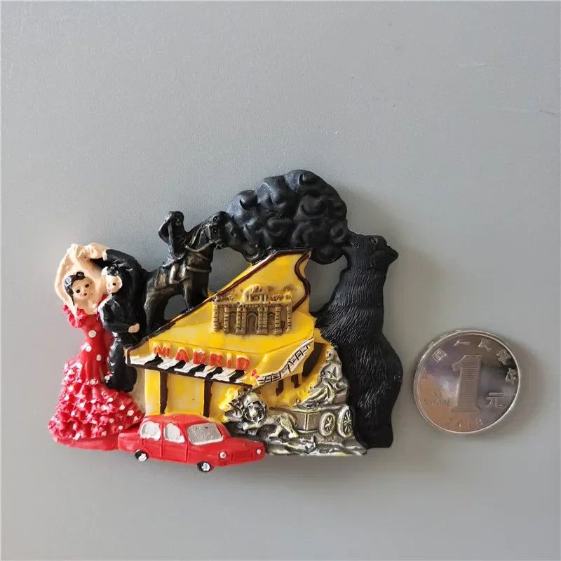 Brussels Belgium Fridge Magnets Sarajevo Hawaii Paris Finland Bosnia Mostar Italy Qatar Scotland Tourist Souvenir stickers Decor - Grand Goldman