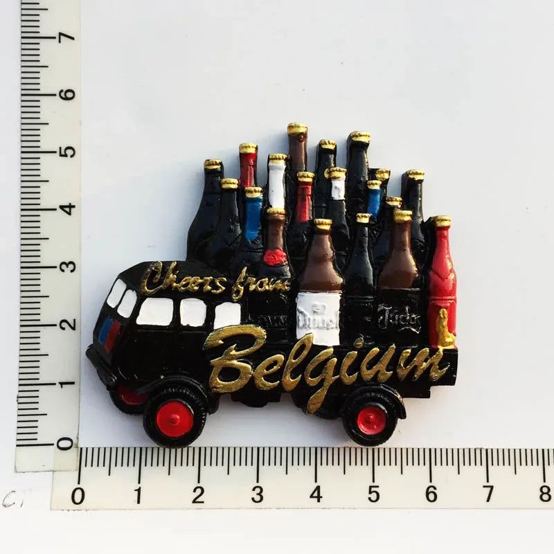 Brussels Belgium Fridge Magnets Sarajevo Hawaii Paris Finland Bosnia Mostar Italy Qatar Scotland Tourist Souvenir stickers Decor - Grand Goldman