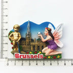 Brussels Belgium Fridge Magnets Sarajevo Hawaii Paris Finland Bosnia Mostar Italy Qatar Scotland Tourist Souvenir stickers Decor - Grand Goldman