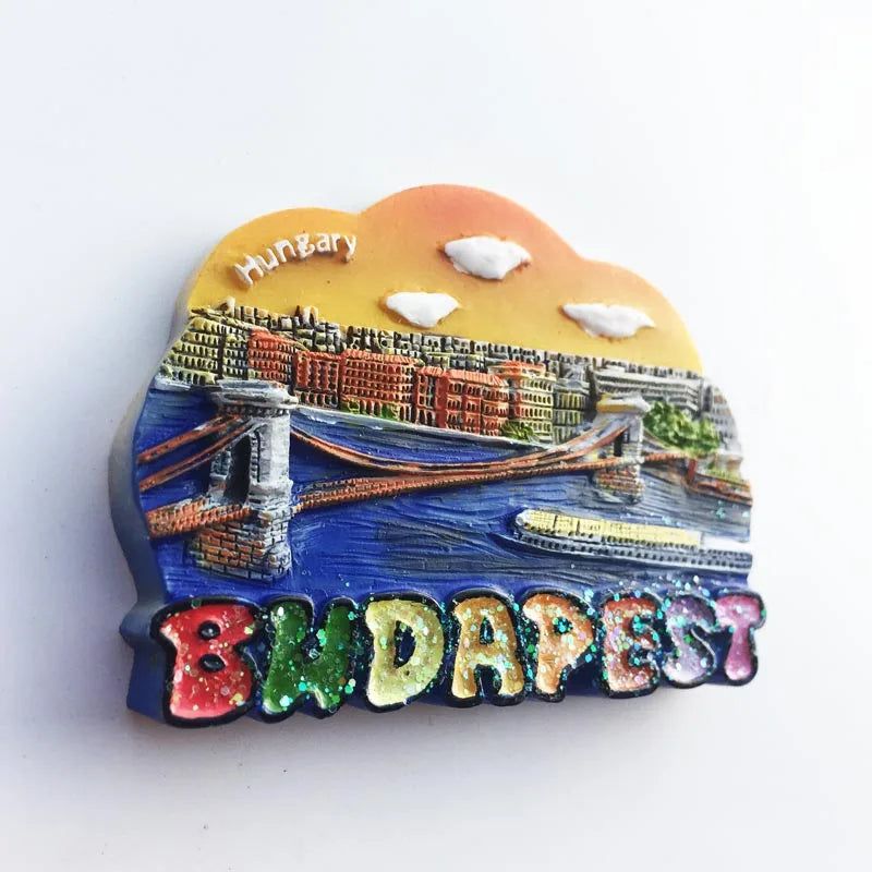 Budapest Hungary Fridge Magnets The Landmark Building of Parliament Tourism Decorativemagnetic Refrigerator Stickers Home Decor - Grand Goldman