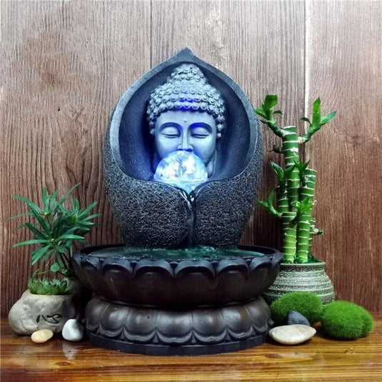 Buddha Statue Water Decoration Zen Fountain Fortune - Grand Goldman