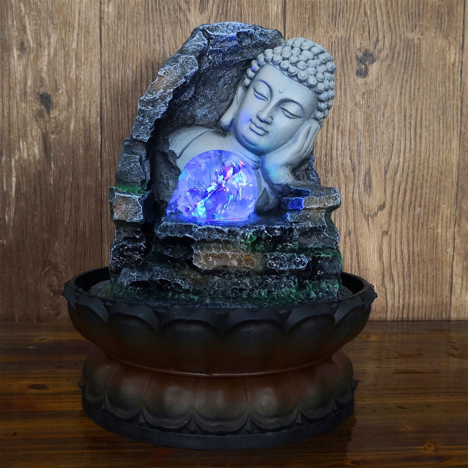 Buddha Statue Water Decoration Zen Fountain Fortune - Grand Goldman